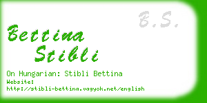 bettina stibli business card